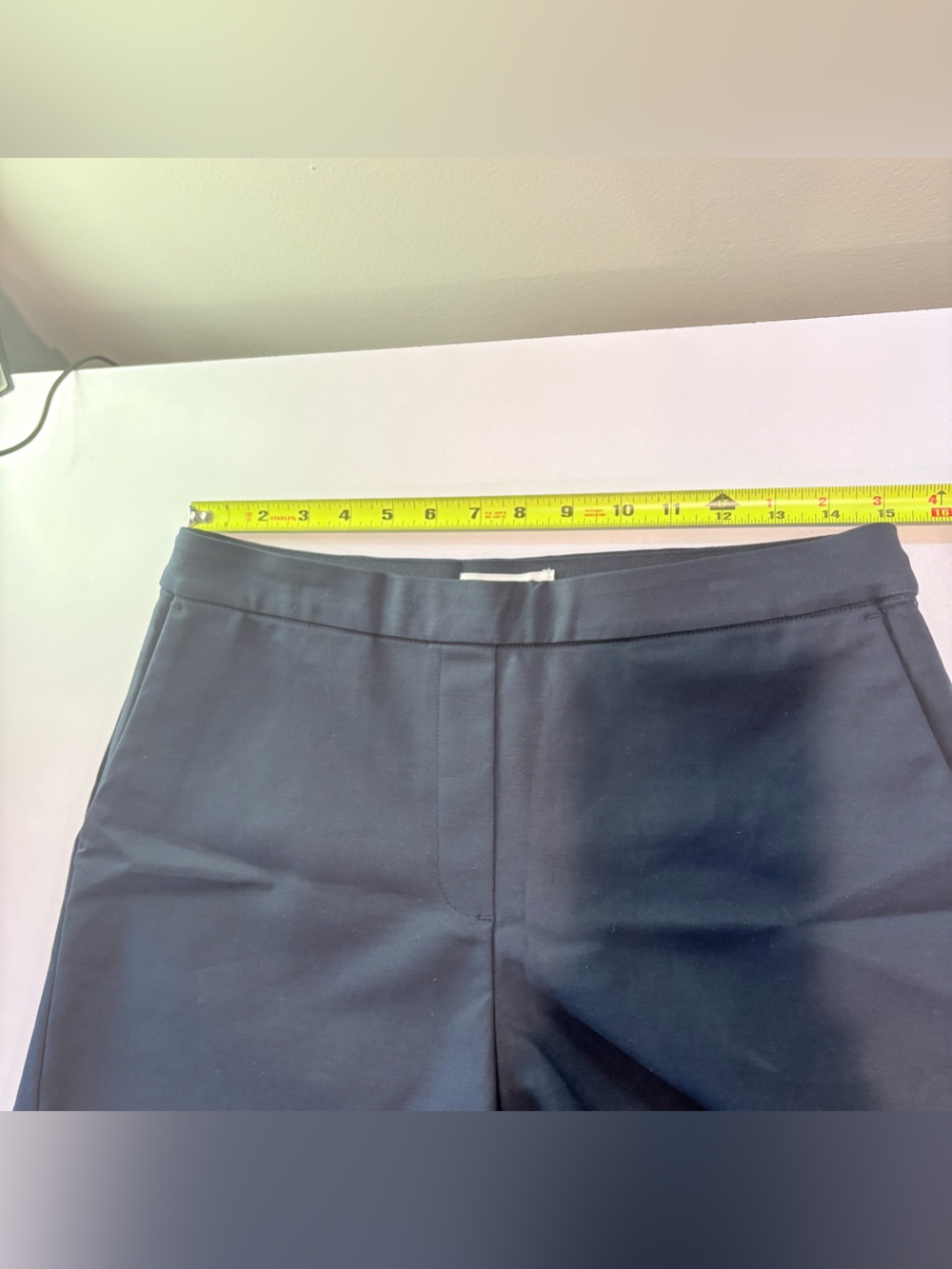 Rachel Zoe Navy High-Rise Tailored Shorts Dressy Work Office Career Classic Sz 6 - Picture 4 of 6